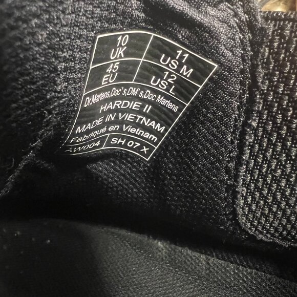 Dr Martens Hardie II Chelsea Work Boots Unisex M11/W12 Black Leather Pull On - Picture 9 of 9